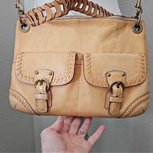 🐎💋Coach vachetta poppy 💋🐎whipstitch hippie leather vintage